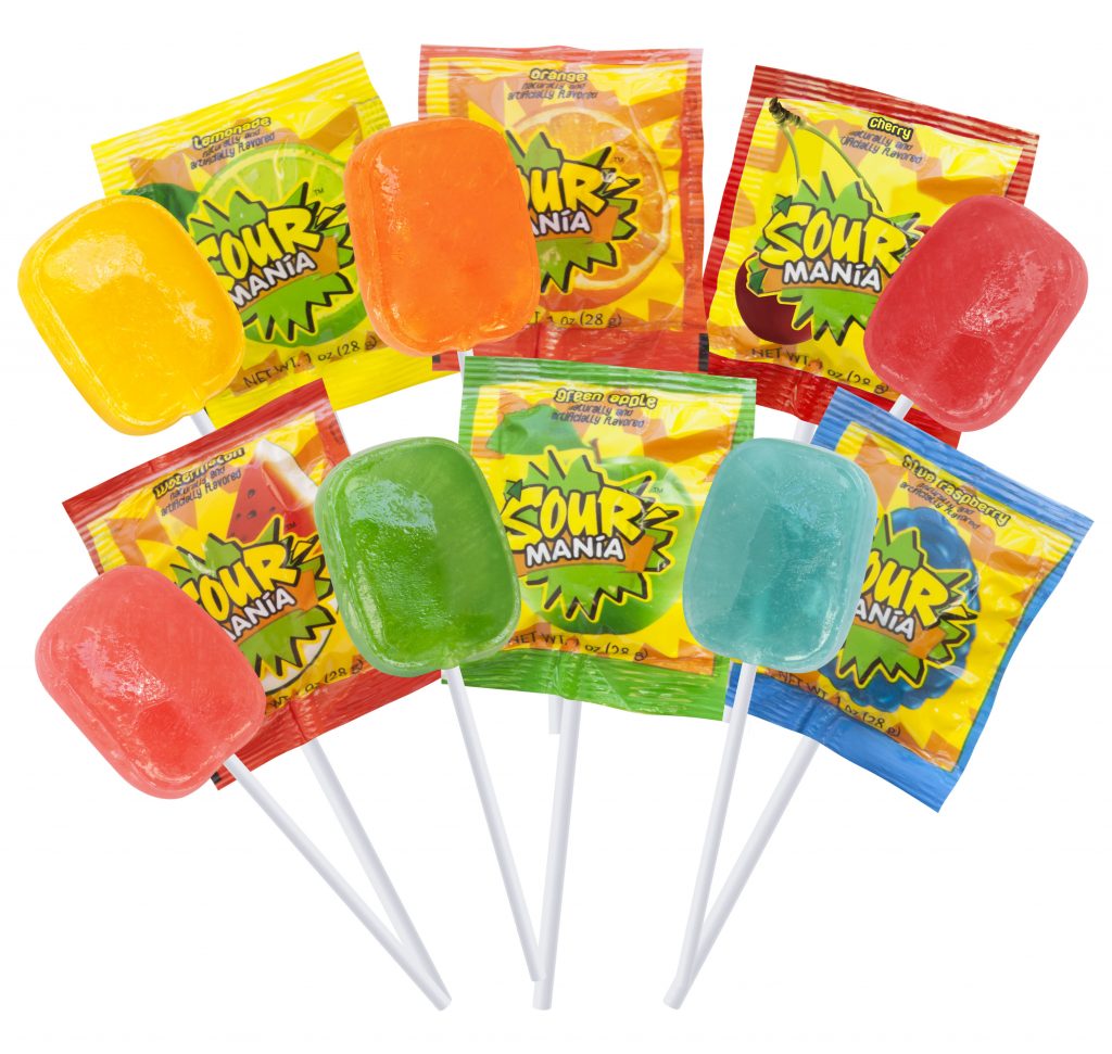 Sour Mania® Gourmet Lollipops in a bouquet